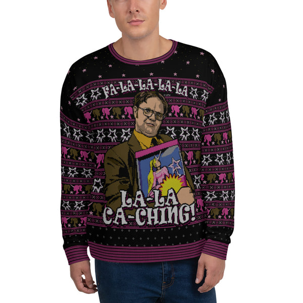 Dwight Princess Unicorn Unisex Sweatshirt All-Over