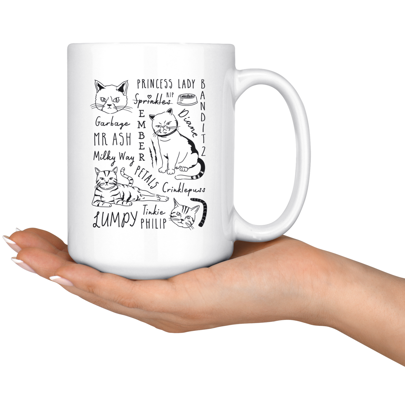 Angela's Cat Squad - Coffee Mug-teelaunch-Moneyline
