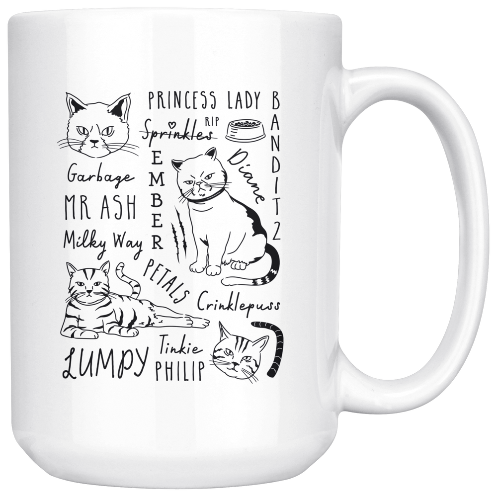 Angela's Cat Squad - Coffee Mug-teelaunch-Moneyline