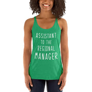 Assistant To The Regional Mgr. Women's Racerback Tank-Moneyline