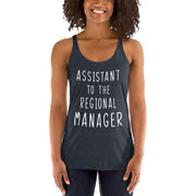 Assistant To The Regional Mgr. Women's Racerback Tank-Moneyline