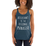 Assistant To The Regional Mgr. Women's Racerback Tank-Moneyline