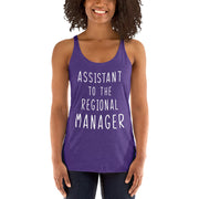 Assistant To The Regional Mgr. Women's Racerback Tank-Moneyline