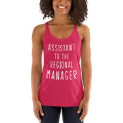 Assistant To The Regional Mgr. Women's Racerback Tank-Moneyline