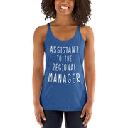 Assistant To The Regional Mgr. Women's Racerback Tank-Moneyline