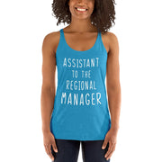 Assistant To The Regional Mgr. Women's Racerback Tank-Moneyline