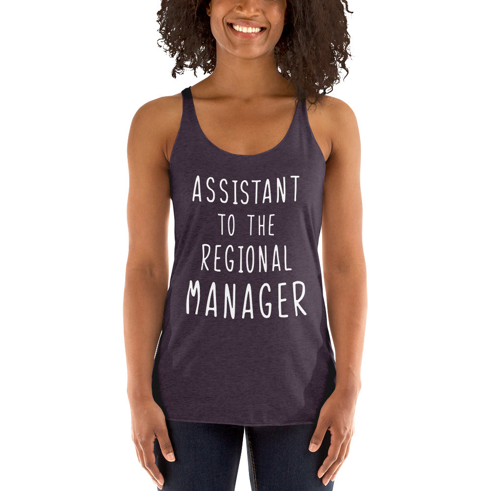 Assistant To The Regional Mgr. Women's Racerback Tank-Moneyline