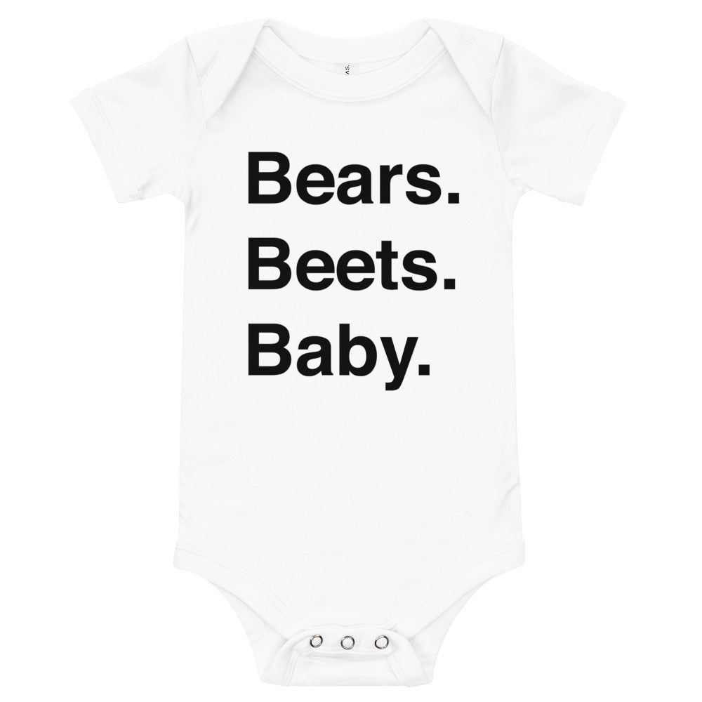 Bears. Beets. Baby. - Baby Onesie-Moneyline