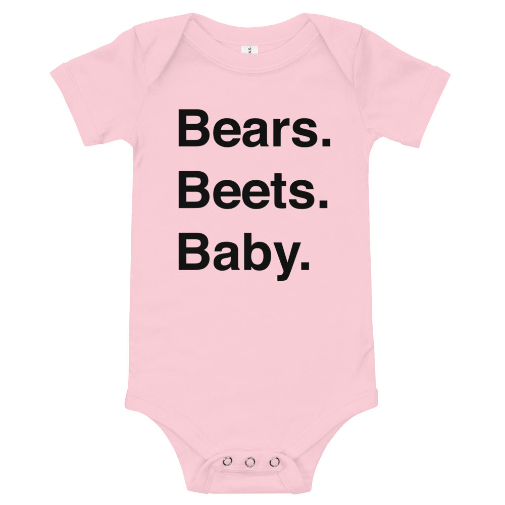 Bears. Beets. Baby. - Baby Onesie-Moneyline