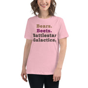 Bears. Beets. BSG. V2 Women's Relaxed T-Shirt-Moneyline