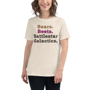 Bears. Beets. BSG. V2 Women's Relaxed T-Shirt-Moneyline