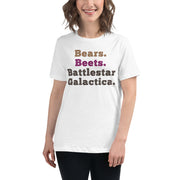 Bears. Beets. BSG. V2 Women's Relaxed T-Shirt-Moneyline