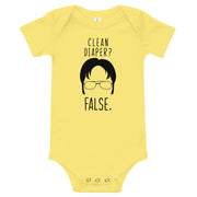 Clean Diaper? False - Baby Onesie-Moneyline