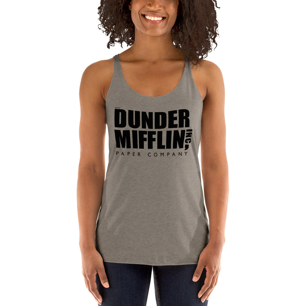 Dunder Mifflin Logo Women's Racerback Tank-Moneyline