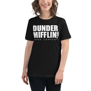 Dunder Mifflin Logo Women's Relaxed T-Shirt-Moneyline