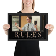 Rules Motivational Framed Poster