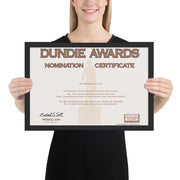 Dundie Awards Nomination Certificate - Framed Poster