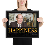 Happiness Motivational Framed Poster