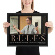 Rules Motivational Framed Poster