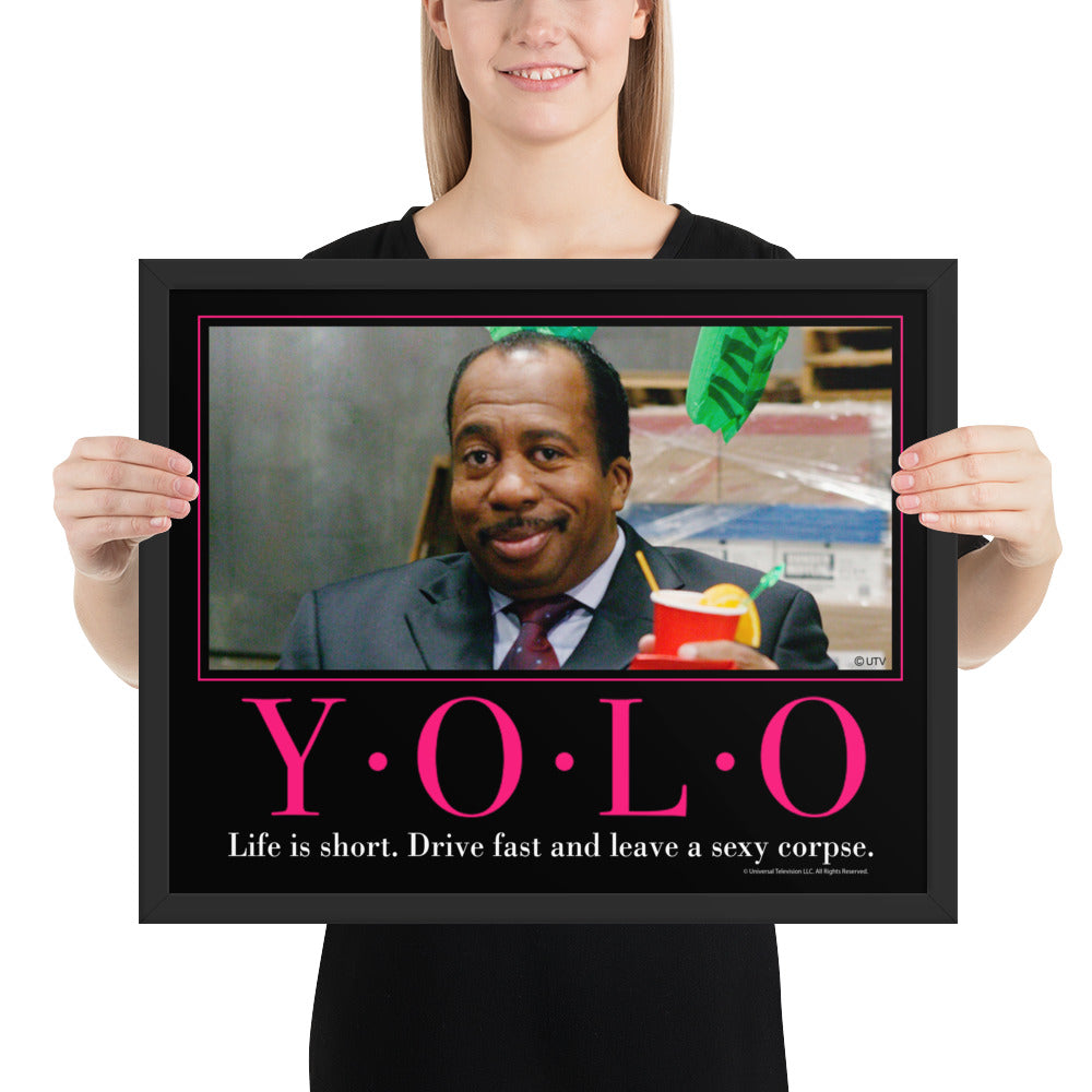 Yolo Motivational Framed Poster