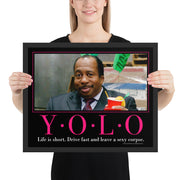 Yolo Motivational Framed Poster