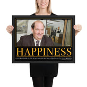 Happiness Motivational Framed Poster