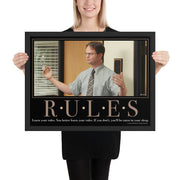 Rules Motivational Framed Poster