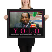 Yolo Motivational Framed Poster