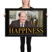 Happiness Motivational Framed Poster