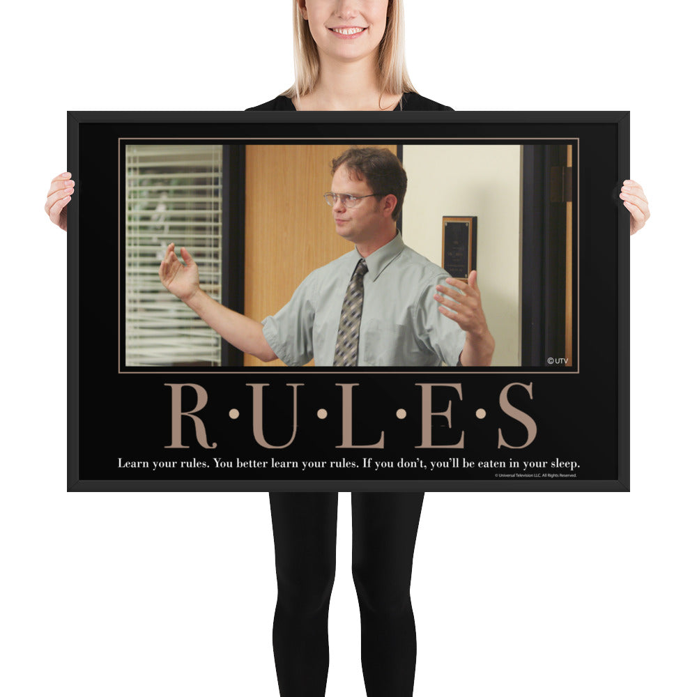 Rules Motivational Framed Poster
