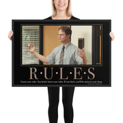 Rules Motivational Framed Poster
