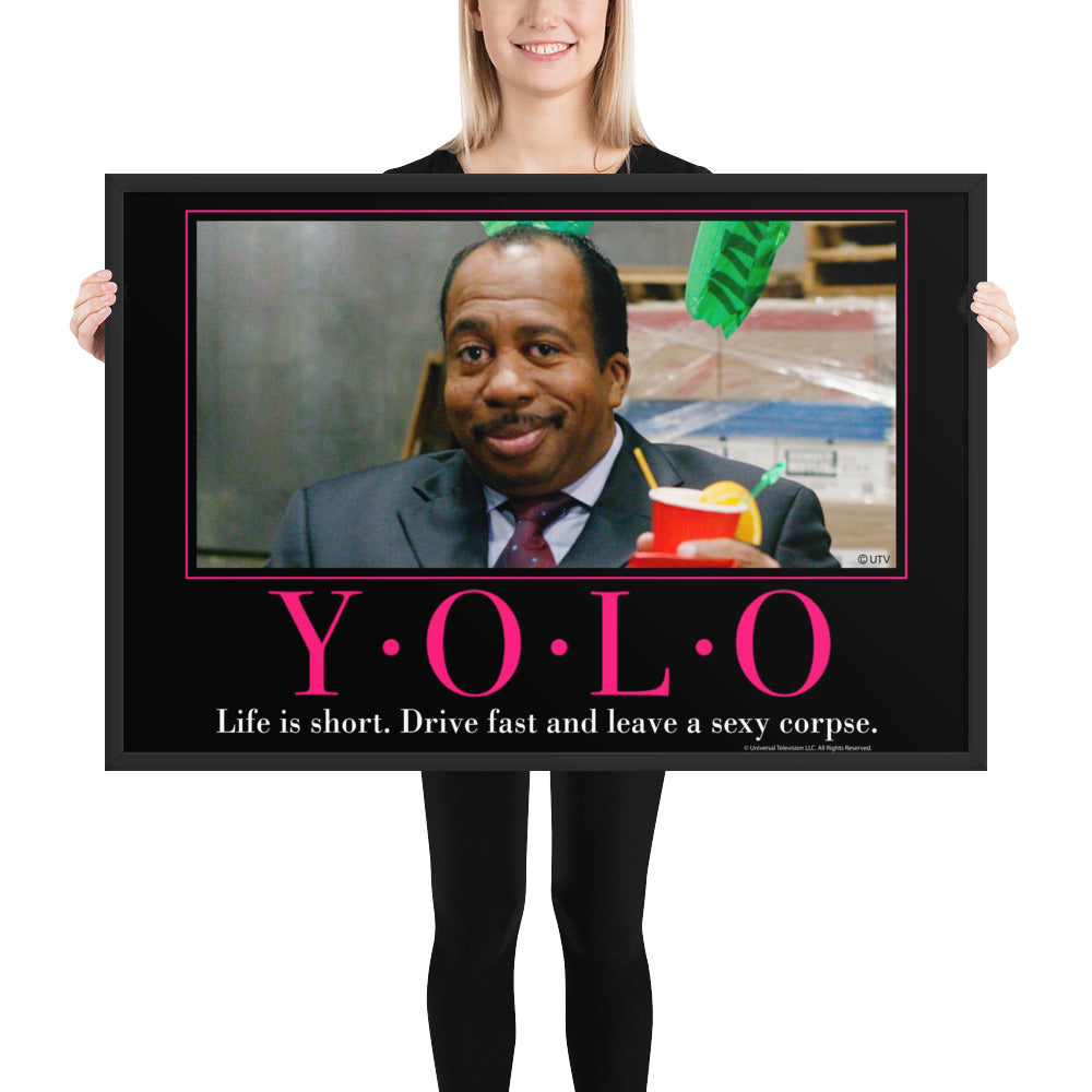 Yolo Motivational Framed Poster