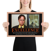 Excellence Motivational Framed Poster