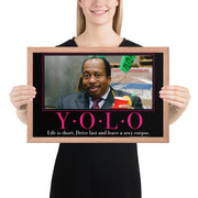 Yolo Motivational Framed Poster