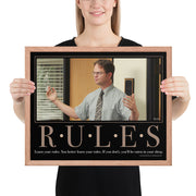 Rules Motivational Framed Poster