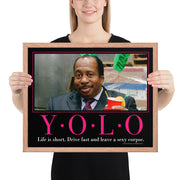 Yolo Motivational Framed Poster