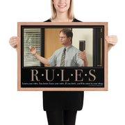 Rules Motivational Framed Poster