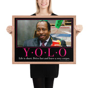 Yolo Motivational Framed Poster