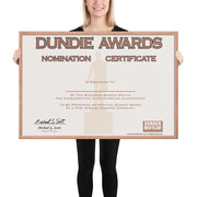 Dundie Awards Nomination Certificate - Framed Poster