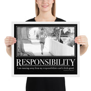 Responsibility Motivational Framed Poster