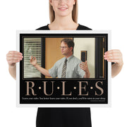Rules Motivational Framed Poster
