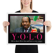 Yolo Motivational Framed Poster