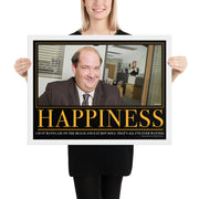 Happiness Motivational Framed Poster