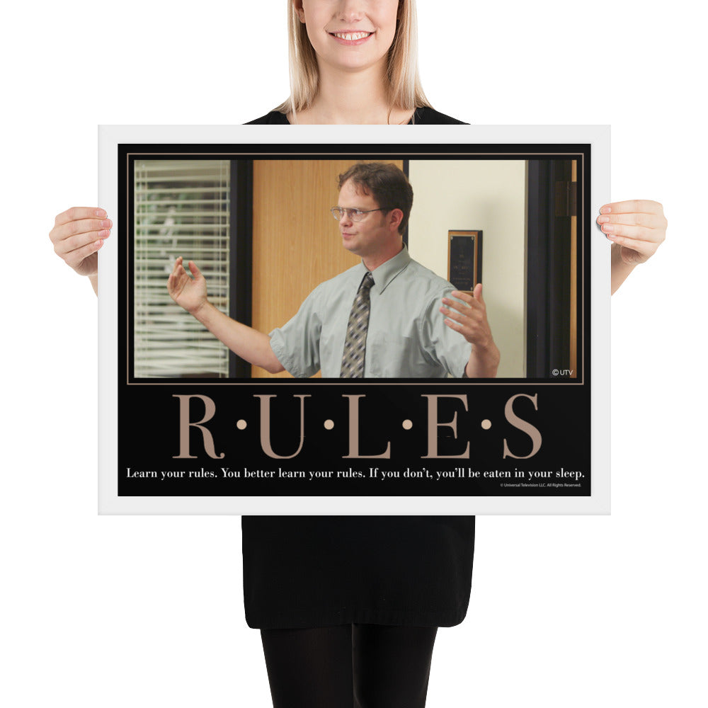 Rules Motivational Framed Poster