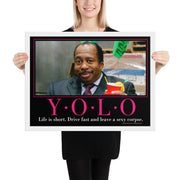 Yolo Motivational Framed Poster