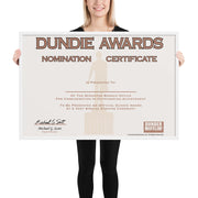 Dundie Awards Nomination Certificate - Framed Poster