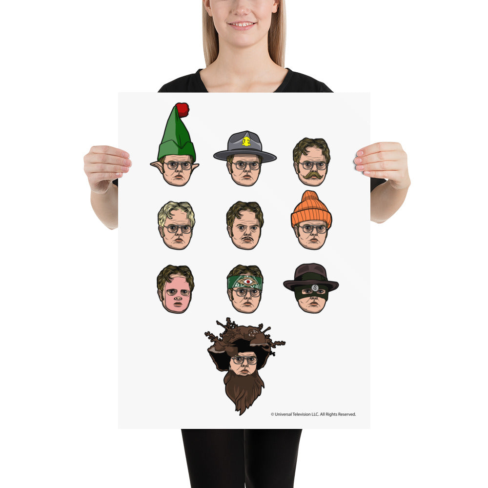 Faces Of Dwight Poster