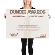 Dundie Awards Nomination Certificate - Poster