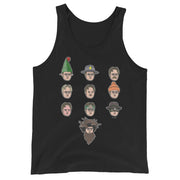 Faces of Dwight Men's Tank Top-Moneyline