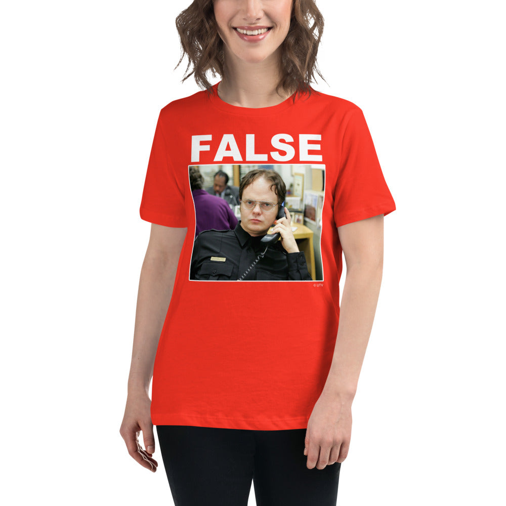 False. Women's Relaxed T-Shirt-Moneyline